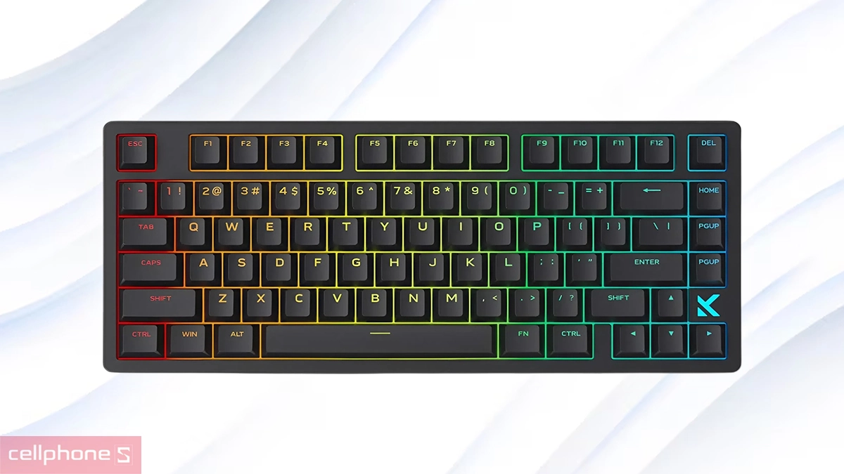 Đèn LED RGB sống động trên Bàn phím Gaming có dây MCHOSE Jet 75 HE Magnetic Rapid Trigger Black