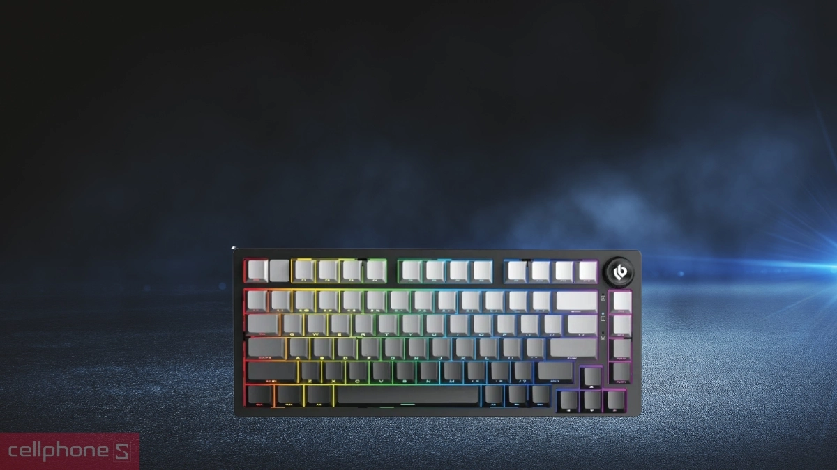 Keycap bền bỉ, switch nhạy bén của bàn phím cơ không dây LEOBOG HI75C Pro Xám Đen Gradient