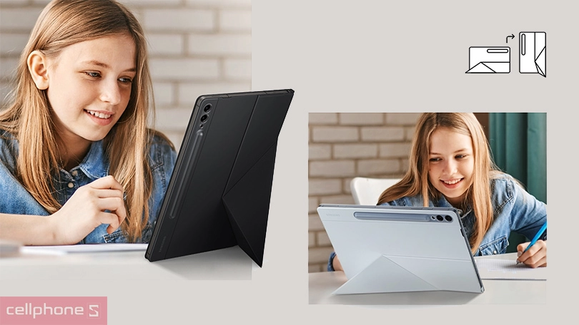 Bao da Samsung Galaxy Tab S9 Smart Book chính hãng- Thiết kế thông minh, bảo vệ hiệu quả