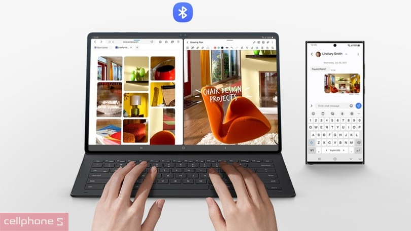 Kết nối bàn phím bao da AI Galaxy Tab S10 Ultra S9 Ultra