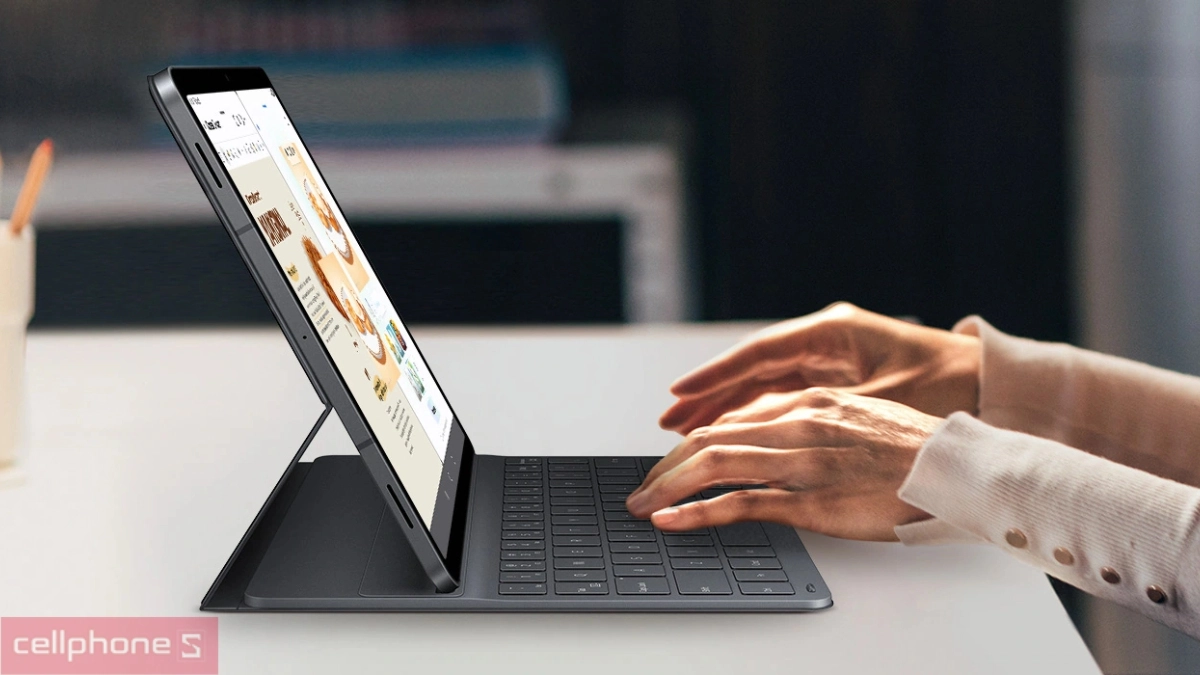 Thiết kế bao da bàn phím AI Samsung Galaxy Tab S11 chính hãng
