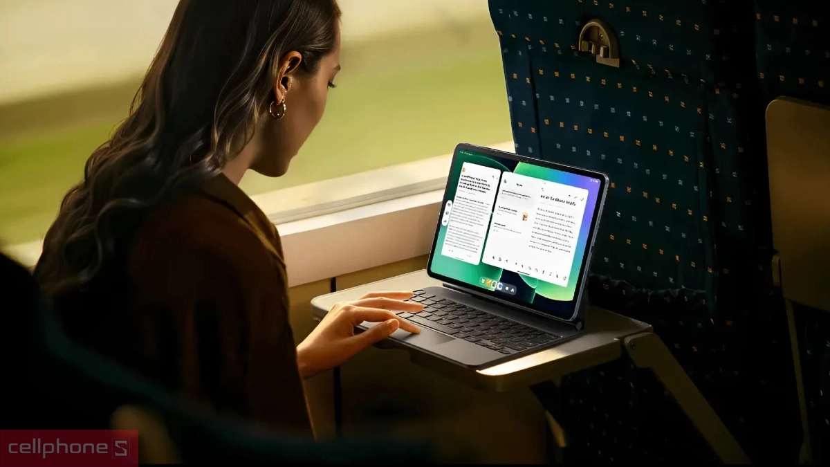 Thiết kế bàn phím bao da Xiaomi Pad 8/8 Pro chính hãng touchpad