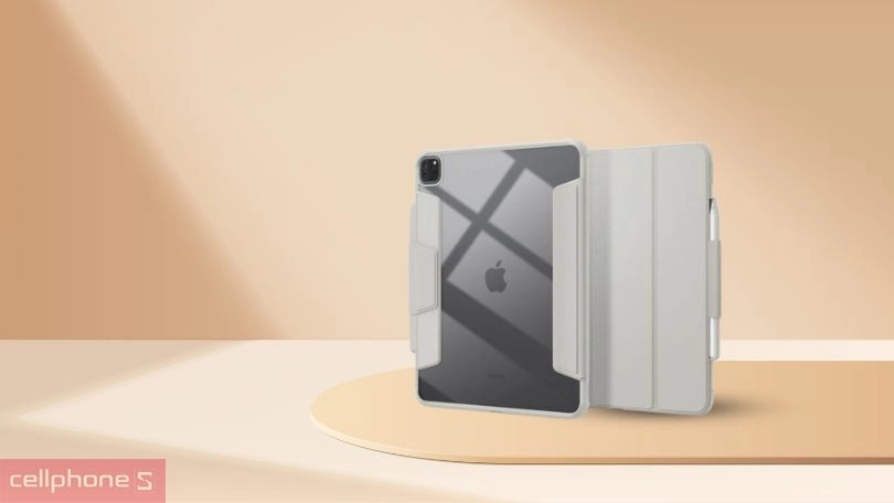 Bao da iPad Pro 11 Spigen Air Skin Pro chống shock tối ưu, tháo rời tiện dụng