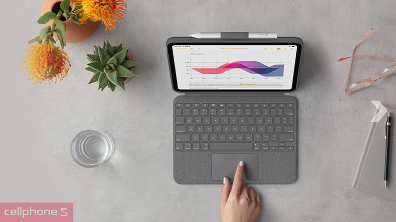 Tính năng bao da iPad 10.9/Gen 10 20222 Logitech Combo Touch