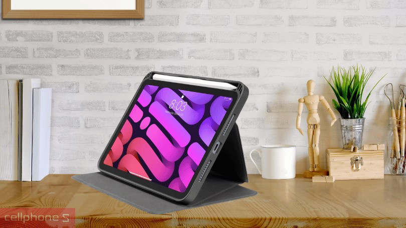 Thiết kế bao da iPad Mini 6/7 Tomtoc từ tính đa góc