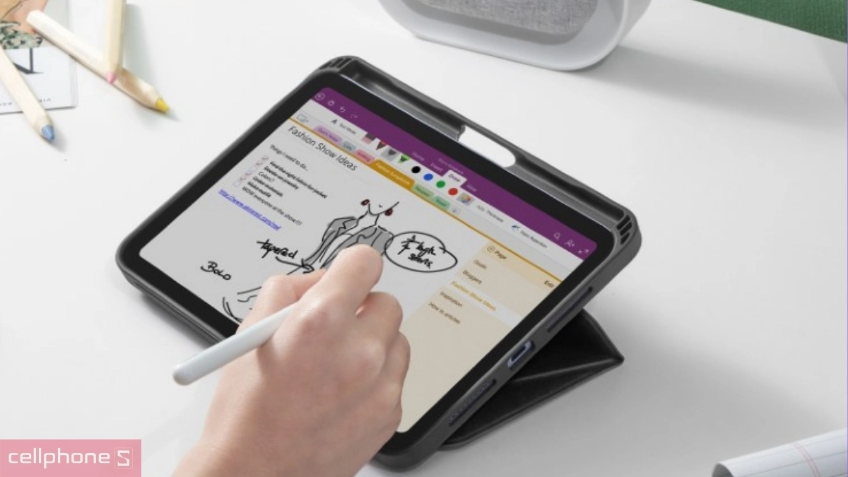 viền bao da iPad mini 6/7 Tomtoc từ tính đa góc SMAR-TRI DRS