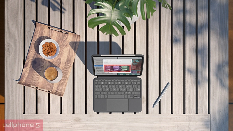 Thiết kế bàn phím bao da iPad Pro M4 11 2024 Logitech Combo touch