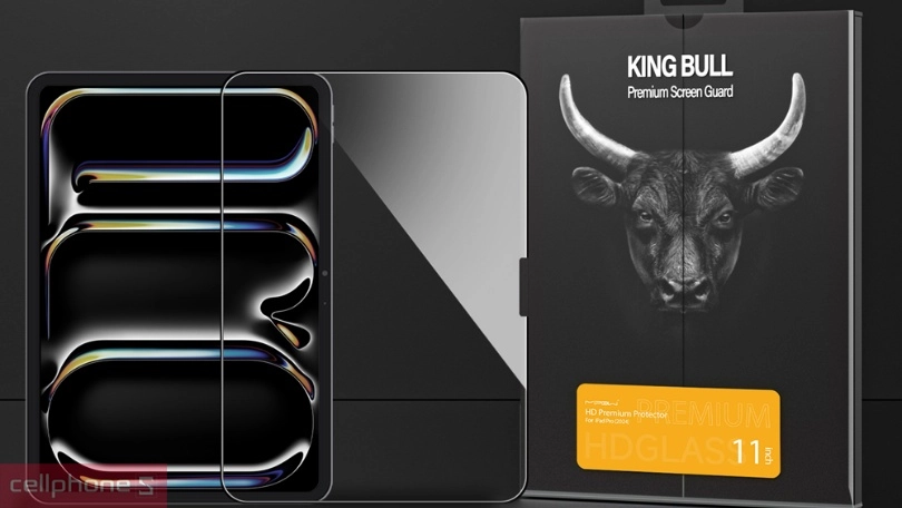 Kính cường lực Mipow iPad Pro 11 2024 độ cứng 9H, 100% từ kính