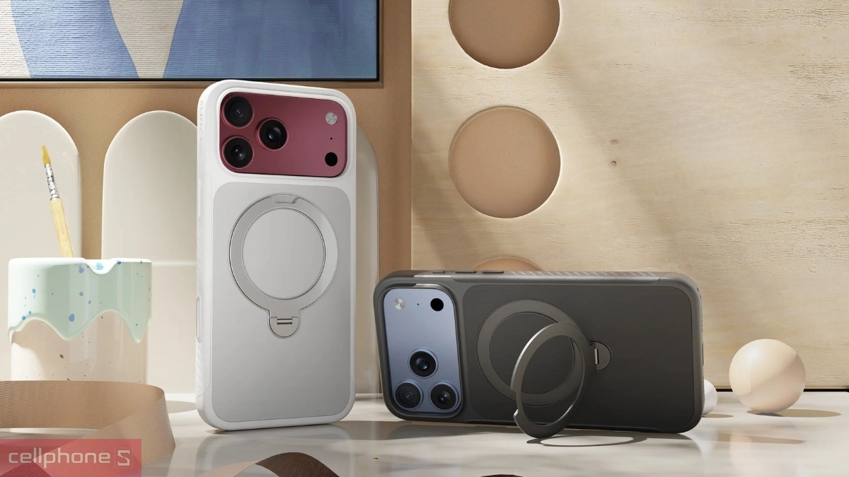 Ốp lưng iPhone 18 kháng sốc với góc và cạnh được gia cố chắc chắn