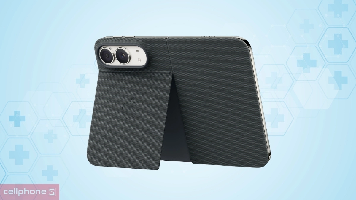 Ốp iPhone Duo có chân đế kim loại, hỗ trợ dựng máy nhiều góc