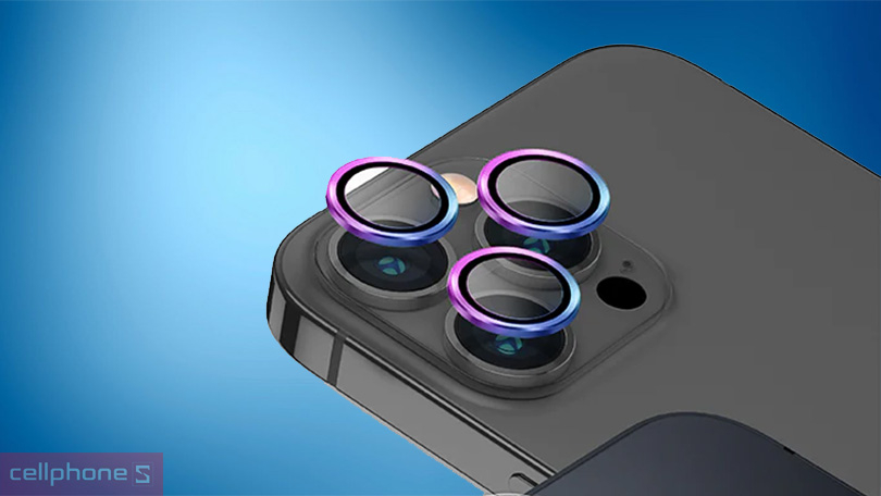 Miếng dán camera iPhone 13 Pro/13 Pro Max Uniq viền màu