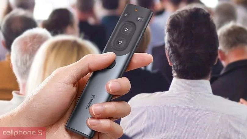 Bút trình chiếu Baseus Orange DOT AI Wireless Presenter - Thông minh tiện ích, chuyên nghiệp