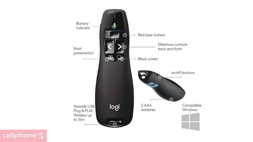 Cấu tạo của bút trình chiếu