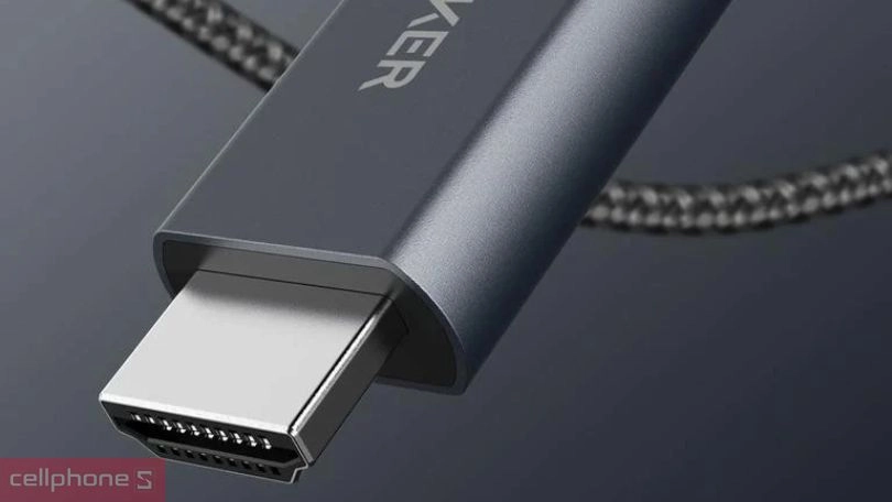 Chất liệu và độ bền bỉ của cáp type C to HDMI Anker A8730 4K 60Hz 1.8m