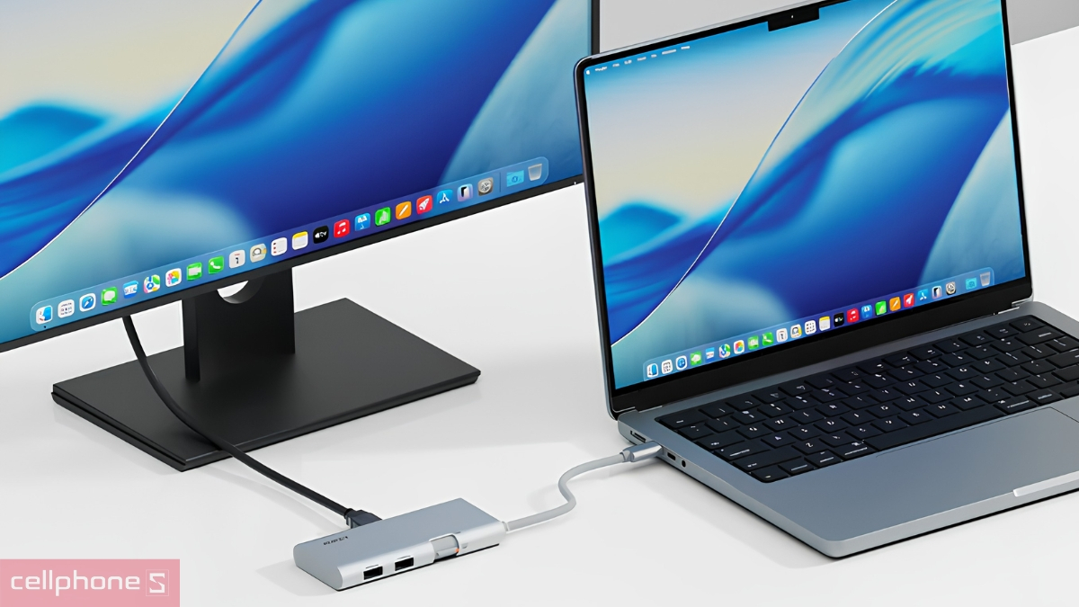 Khả năng hiển thị hình ảnh qua cổng chuyển đổi Aukey OfficeDok 6-in-1 USB-C Hub UH-CUH02