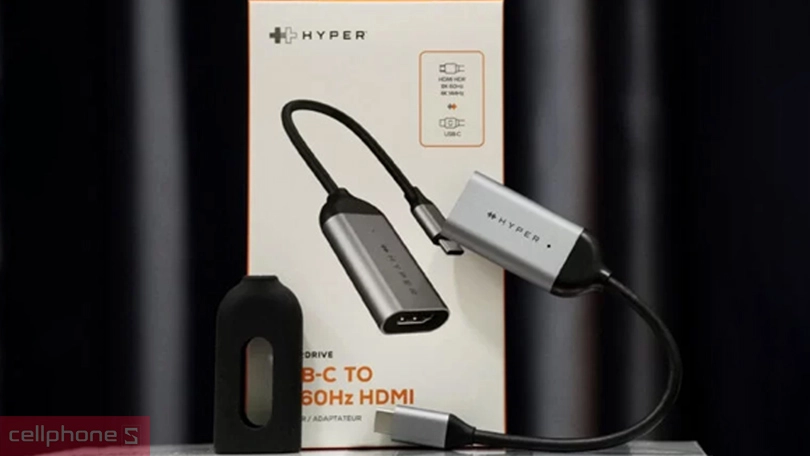 Thiết kế Hub chuyển đổi HyperDriver USB-C to 8K 60Hz / 4K 144HZ HD-H8K