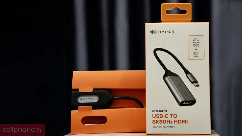 Khả năng kết nối với Hub chuyển đổi HyperDriver USB-C to 8K 60Hz / 4K 144HZ HD-H8K