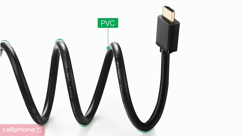 Chất liệu cáp chuyển đổi Ugreen HDMI 2.0 HD104 1M 10106