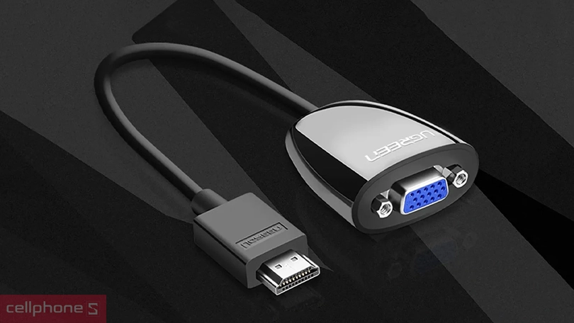 Cáp chuyển đổi Ugreen HDMI to VGA (không Audio) 40253 – Kết nối dễ dàng, hình ảnh sắc nét
