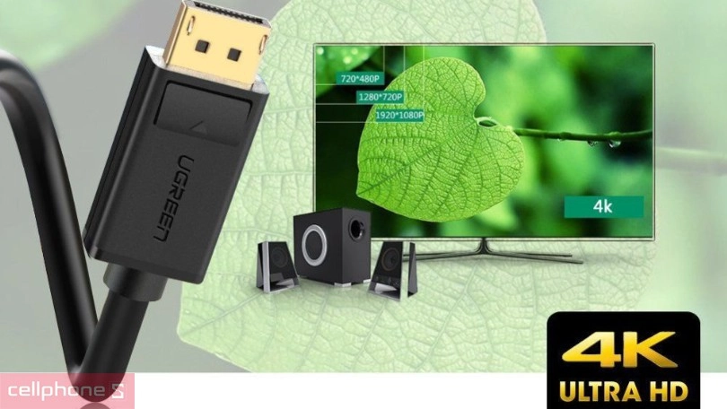 Tốc độ cáp Displayport Ugreen DP102 10211 2m