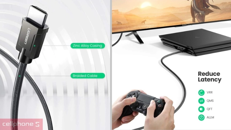 Chất lượng cáp HDMI 8K 2-1 Ugreen HD 135 70320 1.5m