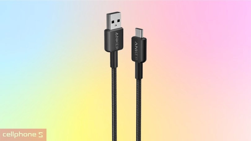Cáp Anker 322 USB-A to USB-C Nylon A81H5H11 0.9m – Độ bền tuyệt vời