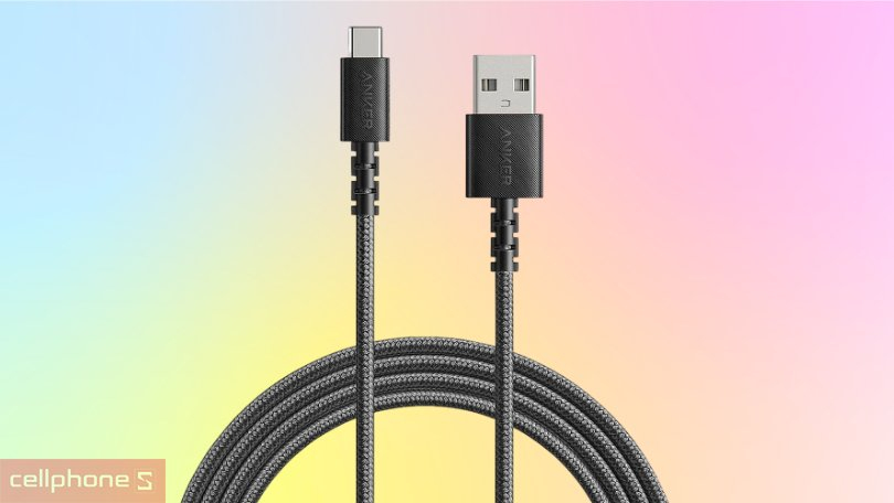 Cáp Anker 322 USB-A to USB-C Nylon A81H5H11 0.9m – Độ bền tuyệt vời