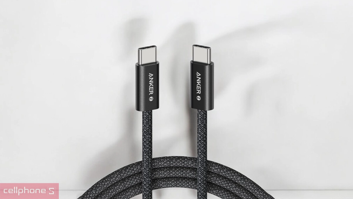 Cáp Anker Zolo Nylon USB-C to USB-C 240W dài 1.8m
