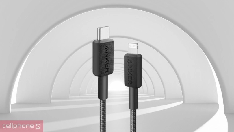 Thiết kế cáp type-C to type-C Anker 322 Nylon A81B6H 1.8M