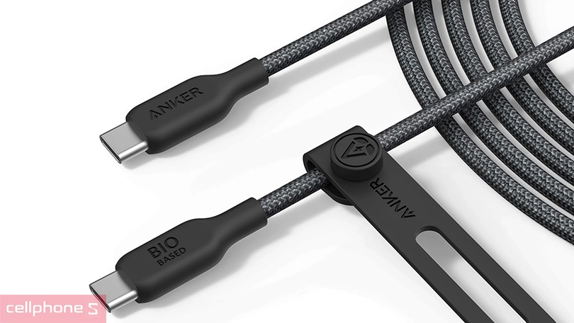 Tốc độ cáp Type C to Type C Nylon Anker 543 Bio-Braided A80E5