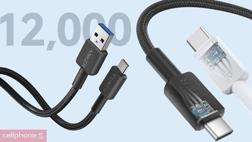 Cáp USB-A To Type C Anker 322 1.8m A81H6 - Truyền dữ liệu nhanh chóng