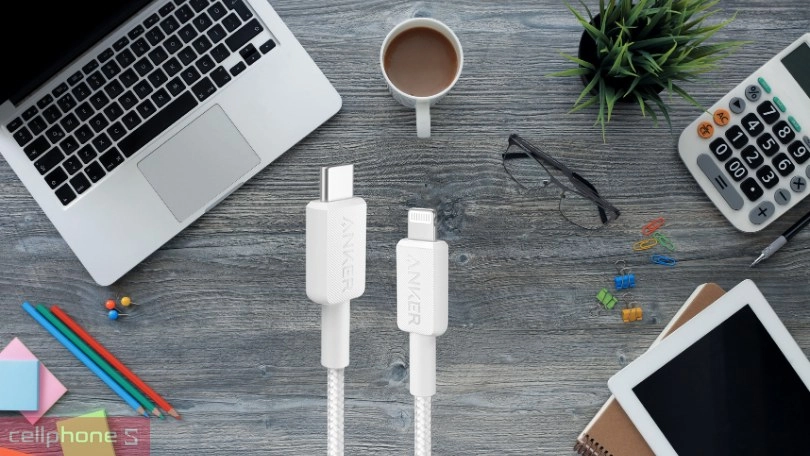 Cáp Anker 322 USB-C to USB-L 0.9m Nylon A81B5H21 - Bền bỉ, sạc nhanh 60W
