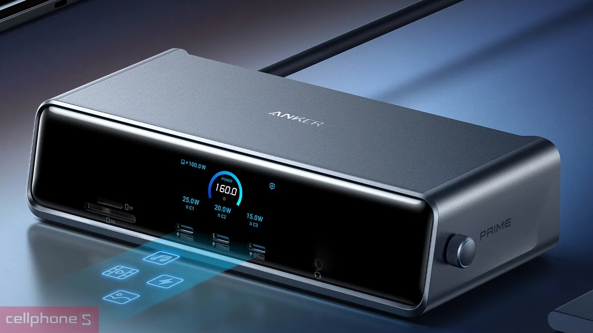 Công suất Đế sạc không dây Anker Prime 14 in 1 160W A83B3