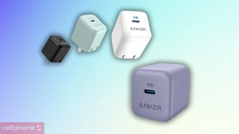 sạc Anker đa dạng thiết kế, mẫu mã