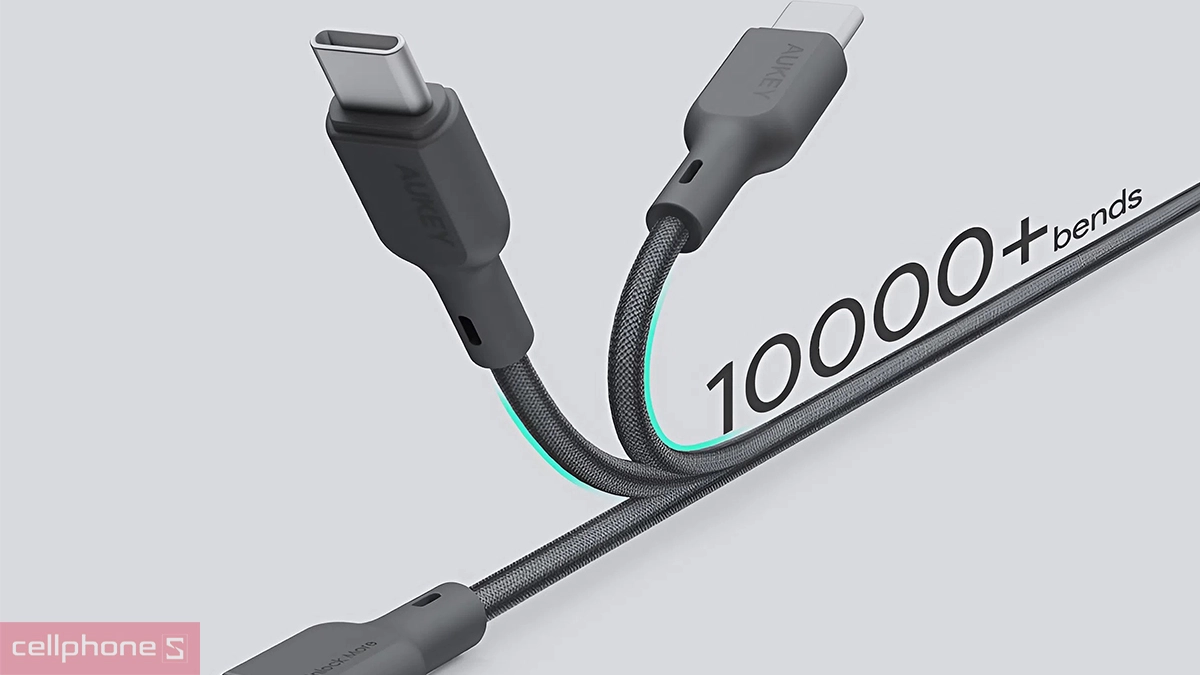 Chất liệu Công suất sạc cáp Aukey Type C to C 60W 1M CB DCC063