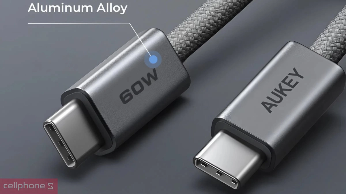 Thiết kế cáp Aukey Type C to C CB-DCC061 1m