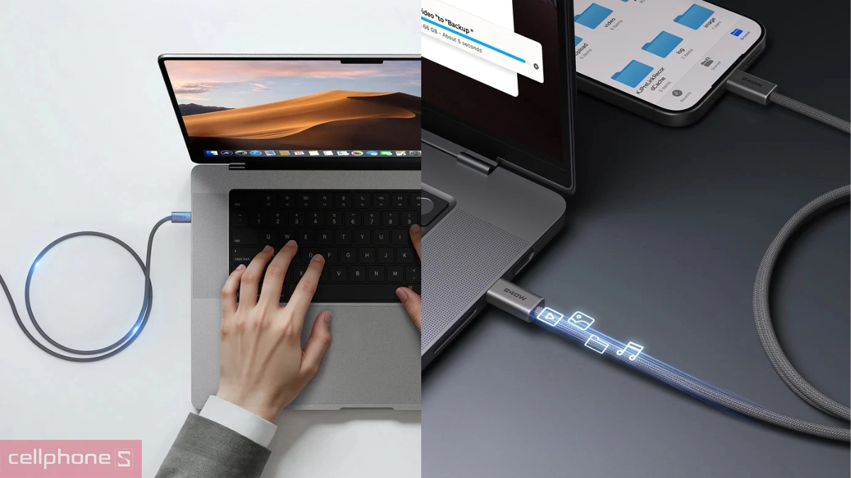 Công suất cáp Aukey Type-C to C CB-DCC242 240W 1.8m