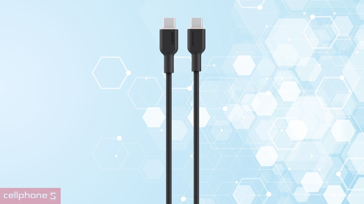 Sạc nhanh trên cáp Aukey và truyền dữ liệu C C 60W 480Mbps CB DCC67