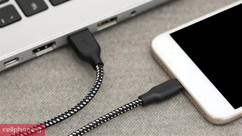 Cáp USB-A to Micro Aukey Nylon CB-BAM2 2m – Bền bỉ, chắc chắn, sử dụng lâu dài