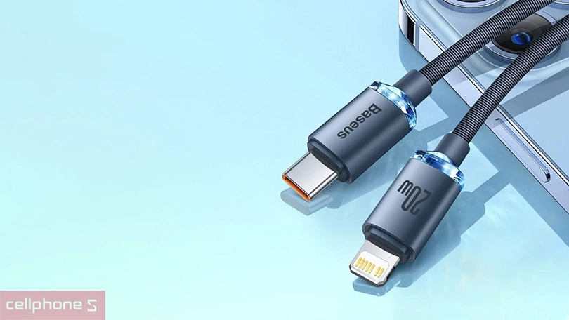 Cáp Type-C to Lightning Baseus Crystal Shine 2m