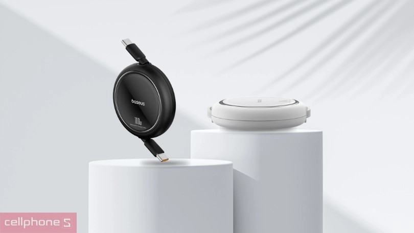 Cáp Type-C to Type-C Baseus Free2Draw Mini Retractable 100W 1M: sạc nhanh, linh hoạt