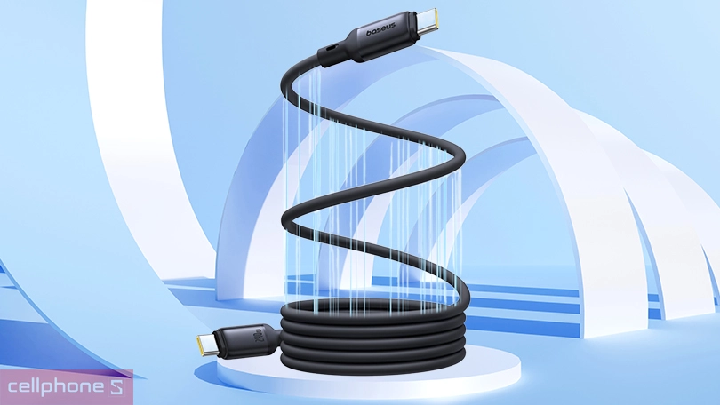 Cáp Type-C to Type-C Baseus Picogo Magnetic Liquid 240W 1m - Chống rối thông minh