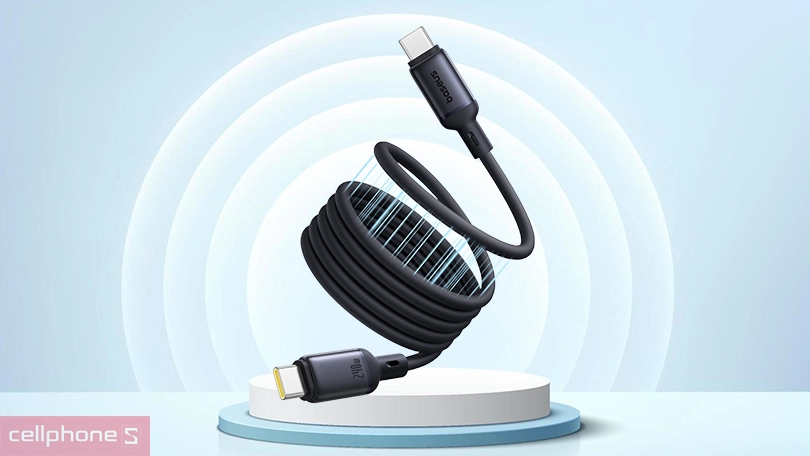 Cáp Type-C to Type-C Baseus Picogo Magnetic Liquid 240W 1m - Chống rối thông minh