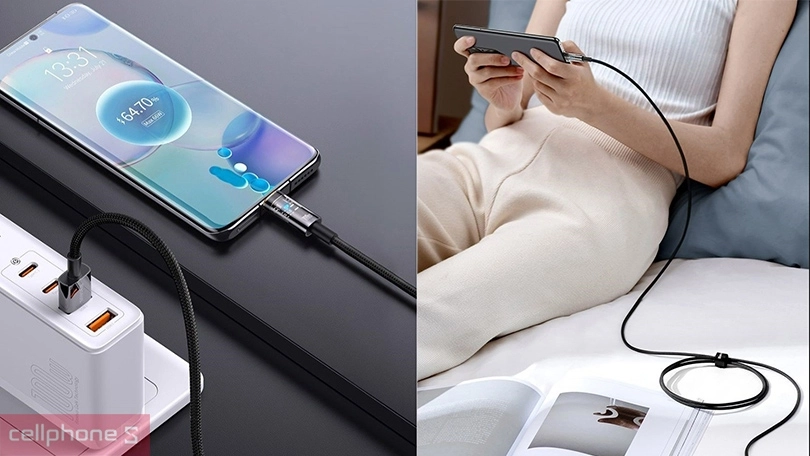 Tốc độ cáp Baseus Explorer series USB-A to USB-C 100W 2m