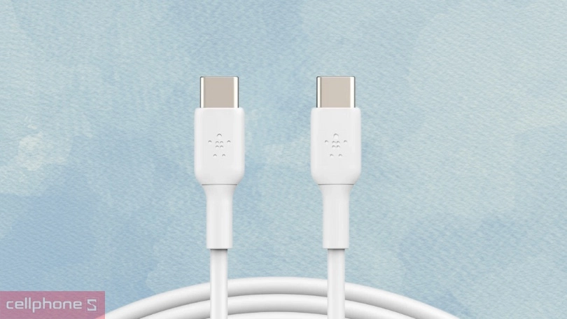 Cáp Type C to Type C Belkin 60W 1m vỏ nhựa - Nhỏ gọn, dẻo dai, hỗ trợ sạc công suất cao