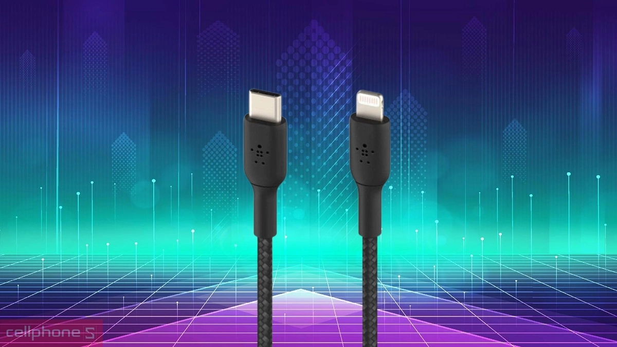 Khả năng hỗ trợ sạc và truyền tải dữ liệu cực nhanh của cáp Belkin Type-C to Lightning Boost Charge MFI 30W vỏ dù