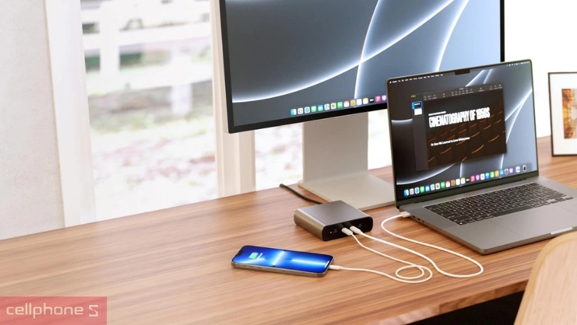 Củ sạc nhanh Hyperjuice GaN 245W 4 USB-C PD GAN245