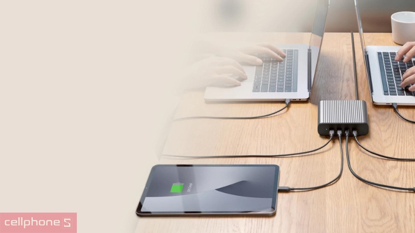 Củ sạc nhanh Hyperjuice GaN 245W 4 USB-C PD GAN245