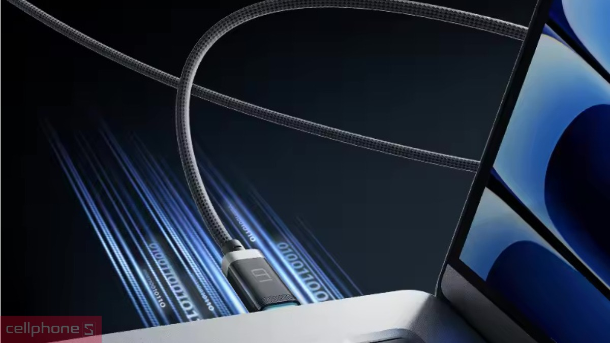 Công suất sạc nhanh cáp Cuktech từ tính Type-C to C 6A 240W 1.5m CMC615