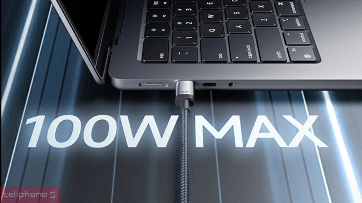 Tốc độ sạc, khả năng tương thích của cáp Cuktech Type-C to C 5A 100W 1.35M